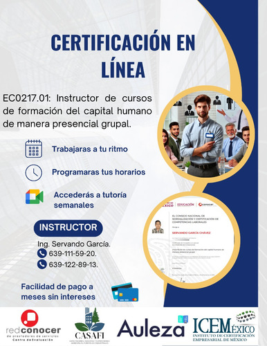 Certificación En Línea: Ec0217.01 Instructor De Cursos