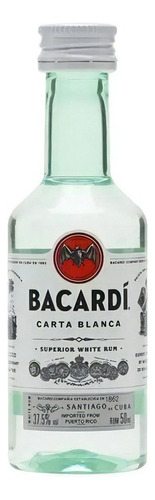 Mini Ron Bacardi Carta Blanca .50ml