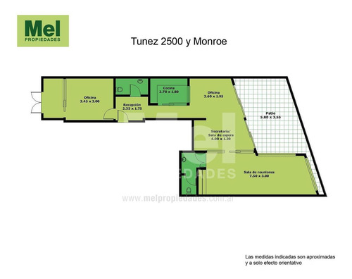 Imagen 18 de 18 de Túnez 2500 Excelente Oficina En Planta Baja.