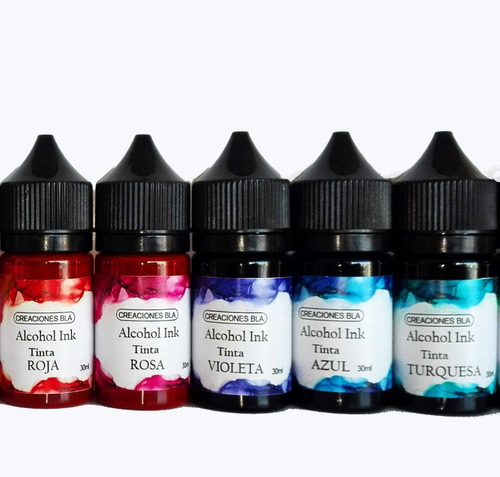 Alcohol Ink Tintas Elegir 5 Colores 30ml Artefluido Premium 