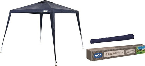 Tenda Gazebo Ráfia Azul Base 3x3 C/ Bolsa P/ Transporte Mor