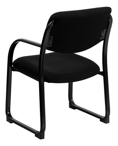 Flash Furniture Silla De Recepción Lateral Ejecutiva De Te. Color Negro