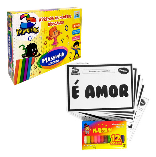 Kit Massinha De Modelar 3 Palavrinhas Educativo Big Boy