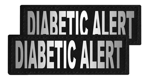 Dogline Diabetico Alerta Extraible Parches De Velcro