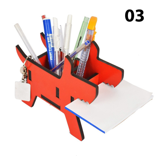 Imagem 7 de 10 de Porta Canetas E Lápis Decorativo Cachorro Criativo 4 Modelos