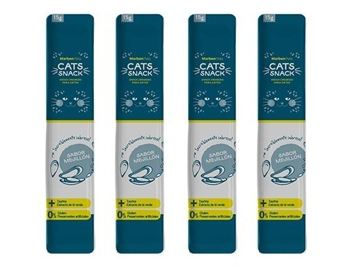 Imagen 10 de 10 de Pack 8 Galletas Catsnack + 2 Tubitos Cremosos Para Gato