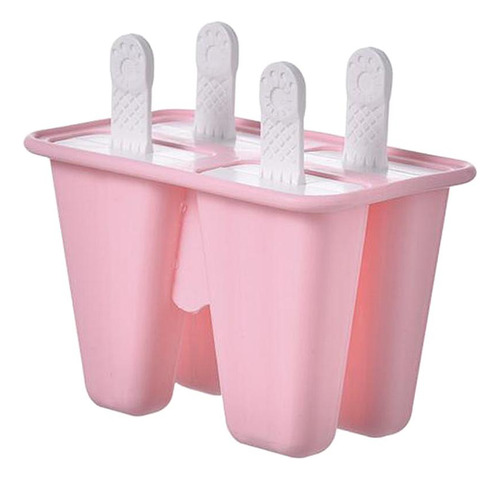 Moldes De Silicona Para Helado, Barra De Jugo, 4 Celdas Rosa