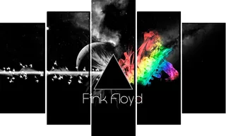 Cuadro Decorativo 5 Piezas Pink Floyd Banda Rock Musica Sala