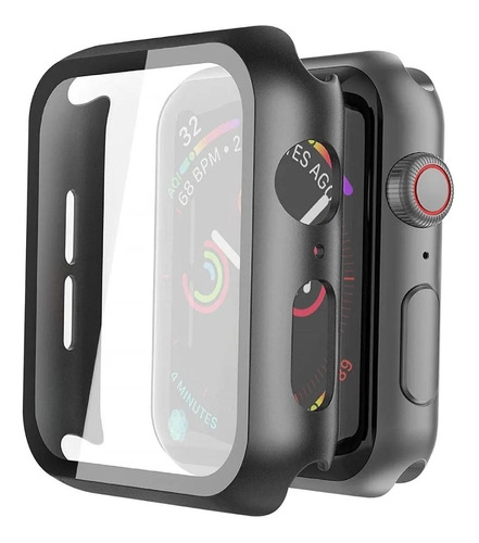 Imagen 1 de 10 de Vidrio Templado Protector Funda Compatible Apple Watch 44mm