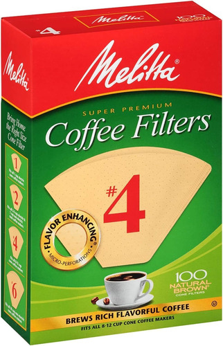 Filtro De Papel De Café Super Premium Cono N.º 4 Fch