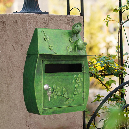 Soporte De Pared Para Buzón De Correo Con Bloqueo - Verde