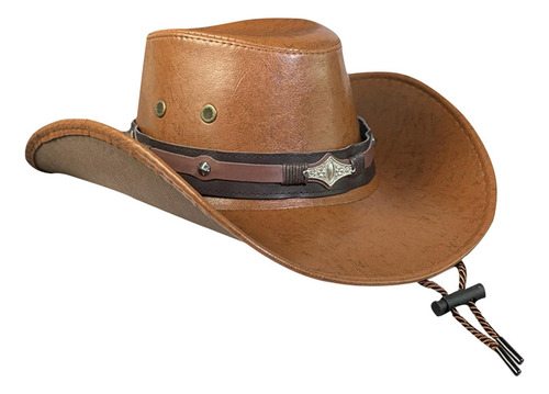 Sombrero De Vaquero Con Correa Ajustable Para La Barbilla,