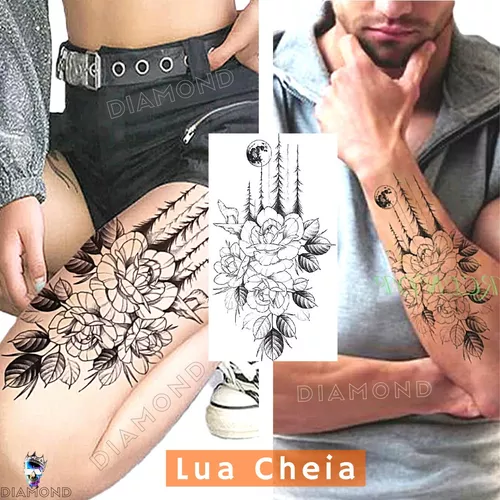 Tatuagens Femininas Temporária Para Mãos Removível 21x14cm