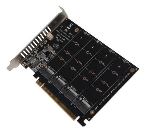 Tarjeta De Adaptador 4 Puerto M.2 Nvme Ssd A Pcie X16 M Key