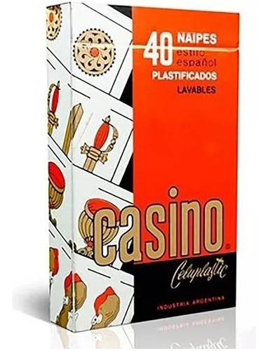 Cartas Naipes Truco Española 40 Casino Plastificadas Roja