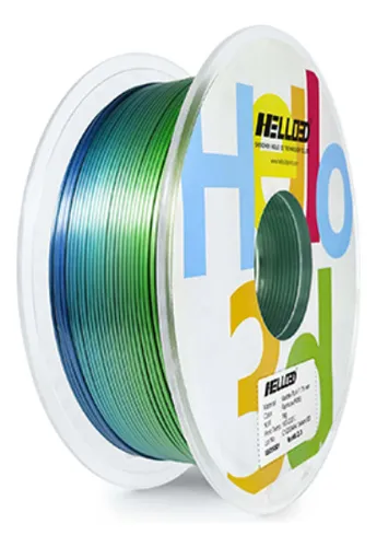 comprar Filamento Hello3d Pla 1.75 Mm Seda Arcoiris Azul 1kg