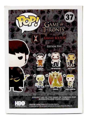 Figura De Acción Ramsay Bolton #37 Pop De Funko Pop! Tv