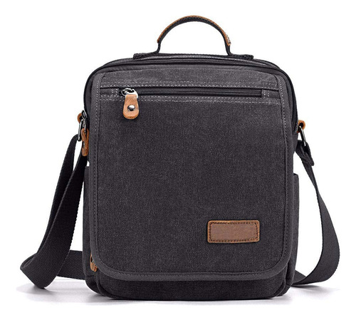 Bolsa Negocio Negra Lona Casual Mensajero Moda Para Laptop