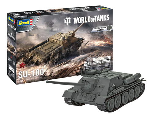 Revell 03507 Su-100 World Of Tanks - Juego De Modelos De Pla