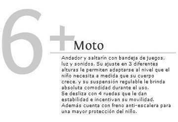 Imagen 8 de 8 de Andador Saltarín Premium Baby Moto C Bandeja, Luces, Ruedas