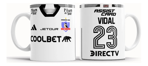 Taza  Camiseta Colo Colo Numero Y Nombre Personalizado L-v