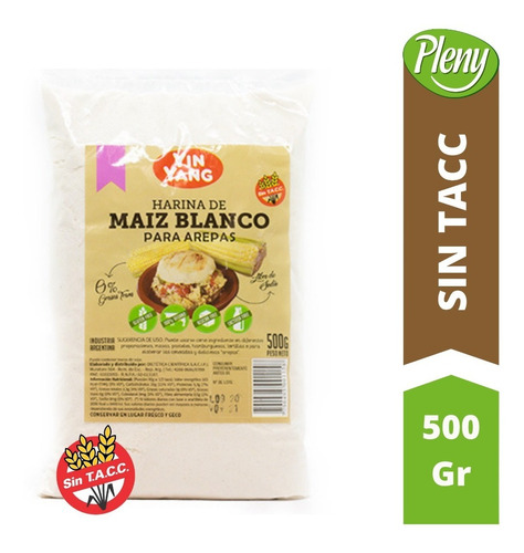 Harina De Maiz Blanca Para Arepas X 500 Gr - Sin Tacc