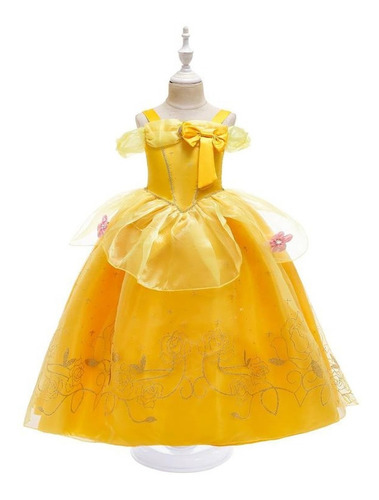 Vestido Princesa Bella Cumpleaños Regalo Fiesta Decorativas