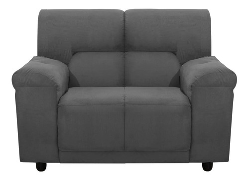 Sillón Sofá LG Amoblamientos 2 Cuerpos Tela Gris