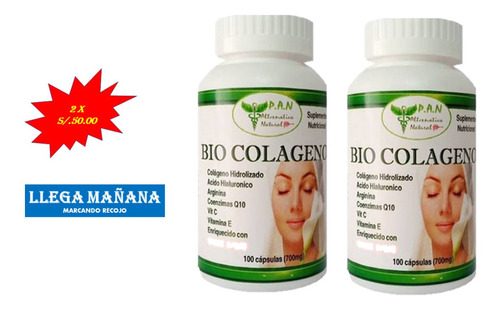 Bio Colageno Acido Hialuronico Q10 (100 Capsulas 700mg) 