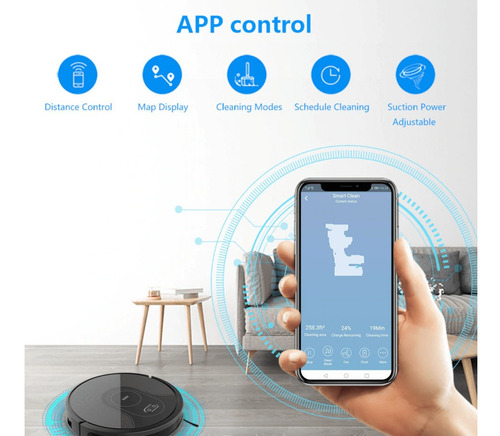 Imagen 5 de 6 de Aspiradora Robot Trapea Wifi Mapeo Abir X5