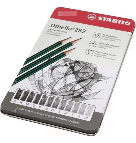 Lápis Para Desenho Técnico Stabilo Othello - 12 Graduações