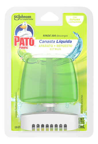 Canasta Líquida P/ Inodoro Pato Citrus Aparato + Rep X 6 U 