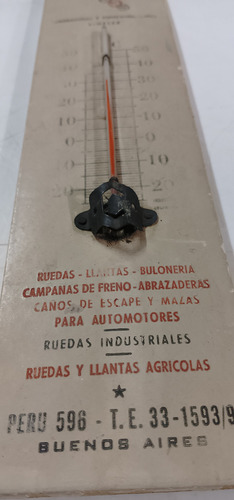 Antiguo Termómetro Publicitario De Pared (Usado)