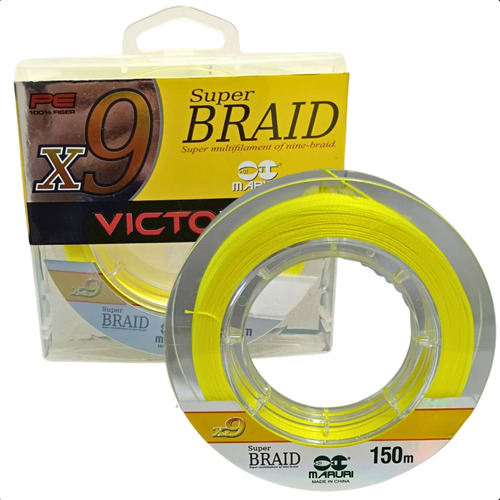 Linha Multifilamento Victoria 9x Super Braid 150 Metros Cor 0.52mm / 90lbs