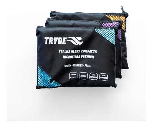 Toalha Microfibra Secagem Rápida 1,20mx60cm Ziper Tryde Lara