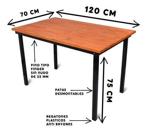 Imagen 4 de 10 de Mesas Estilo Industrial + 2 Banquetas De Madera Tipo Finger