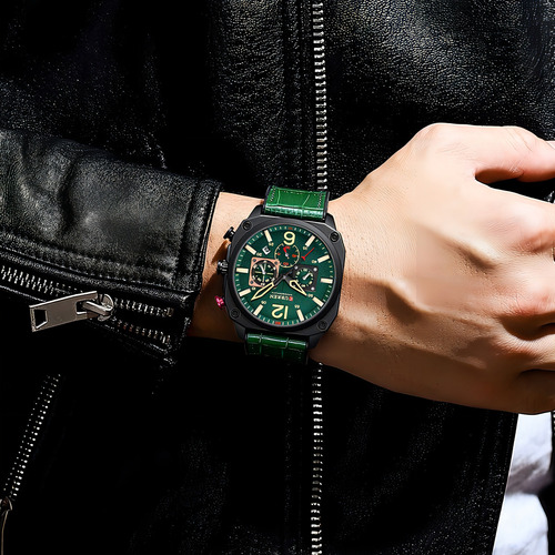 Relojes De Cuarzo De Cuero De Lujo Curren Para Hombre 8398
