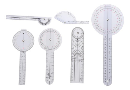 Herramienta De Medición De Regla De Ángulo De 6 Piezas