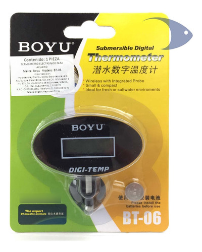 Termómetro Electrónico Boyu Para Acuario Con Ventosa