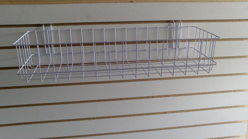 Imagen 2 de 2 de Canasta De Alambre Para Exhibipanel Exhibidor 60x20cm