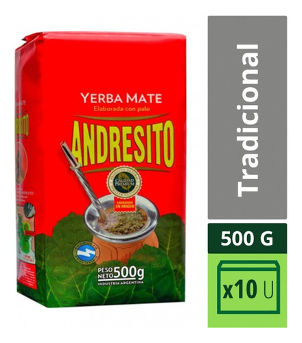 Yerba Mate Andresito 500g X10 Unidades