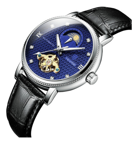 Reloj Tevise T612, Tourbillon Luminoso De Fase Lunar .