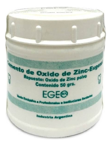 Oxido De Zinc 100gr Egeo Odontología Dental