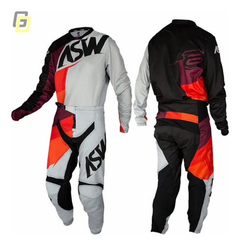 Kit Conjunto Calça Camisa Motocross Asw Image Force Trilha