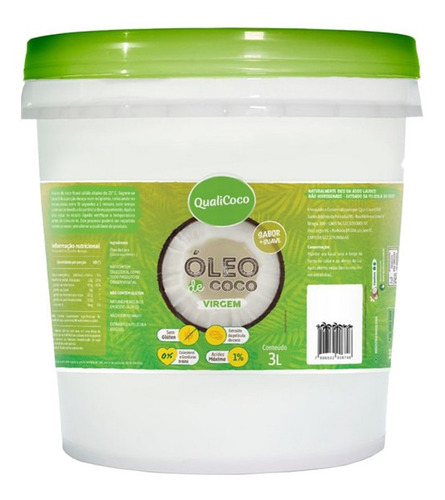 Óleo De Coco Virgem Qualicôco 3 L