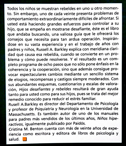 Hijos Desafiantes Y Rebeldes - Russell A. Barkley