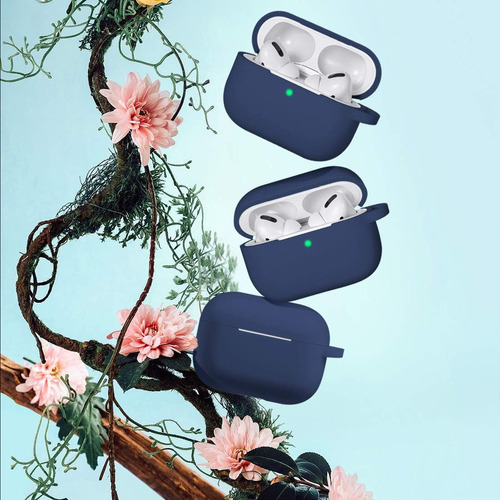 R-fun AirPods Pro Funda Con Llavero, Funda Protectora Comple