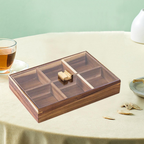 Bandeja Para Servir Dividida, Recipiente Para 6 Rejillas