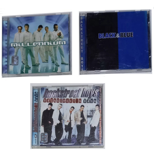 Lote 3 Cds Backstreet Boys - Back, Milleniun, Black & Blue