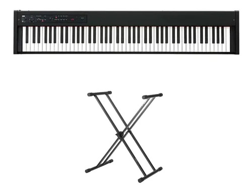 Korg Piano Electrico Digital D1 88 Notas Rh3 Negro Soporte